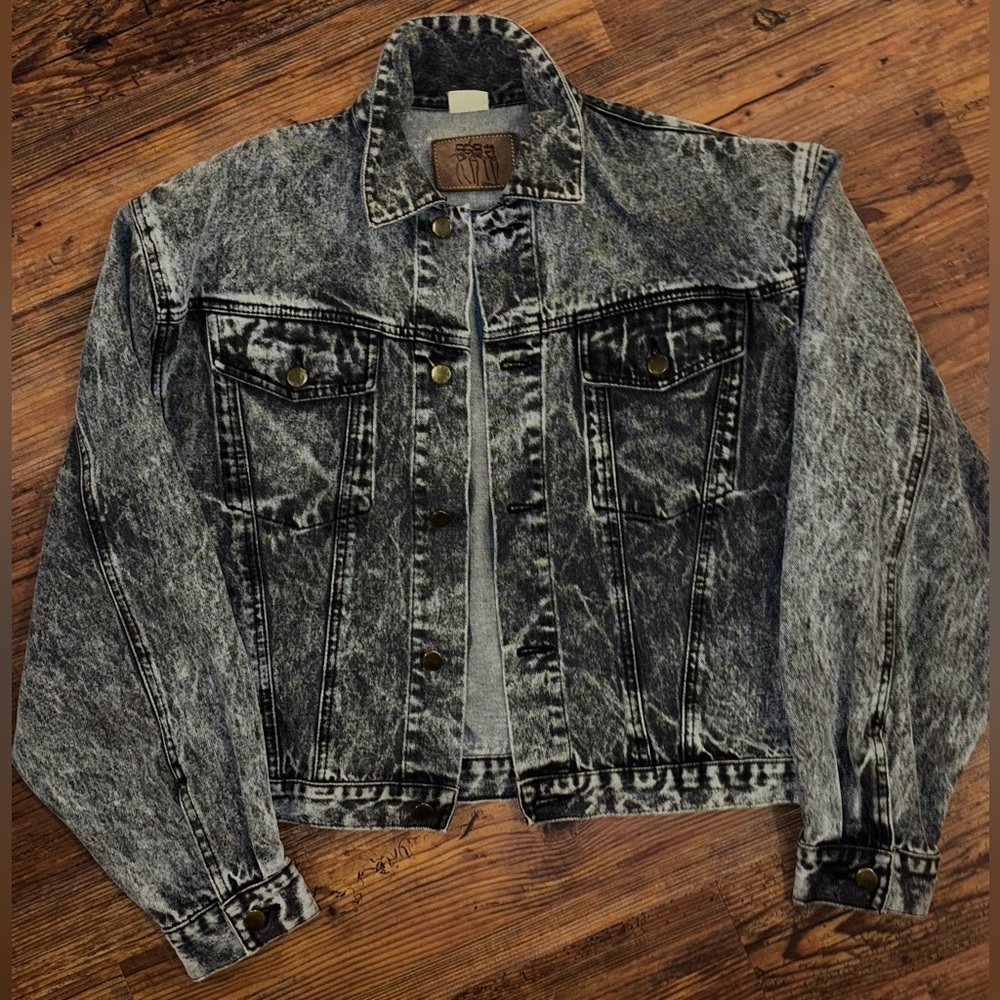Vintage Acid Wash Denim Jacket
